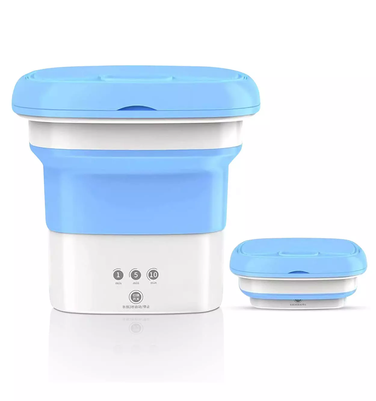 مینی واش لباسشویی مسافرتی تاشو تایمردار با خشک کن