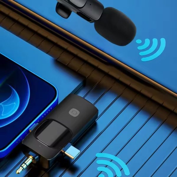 میکروفون یقه‌ای بی‌سیم K15 دو میکروفون - Image 5