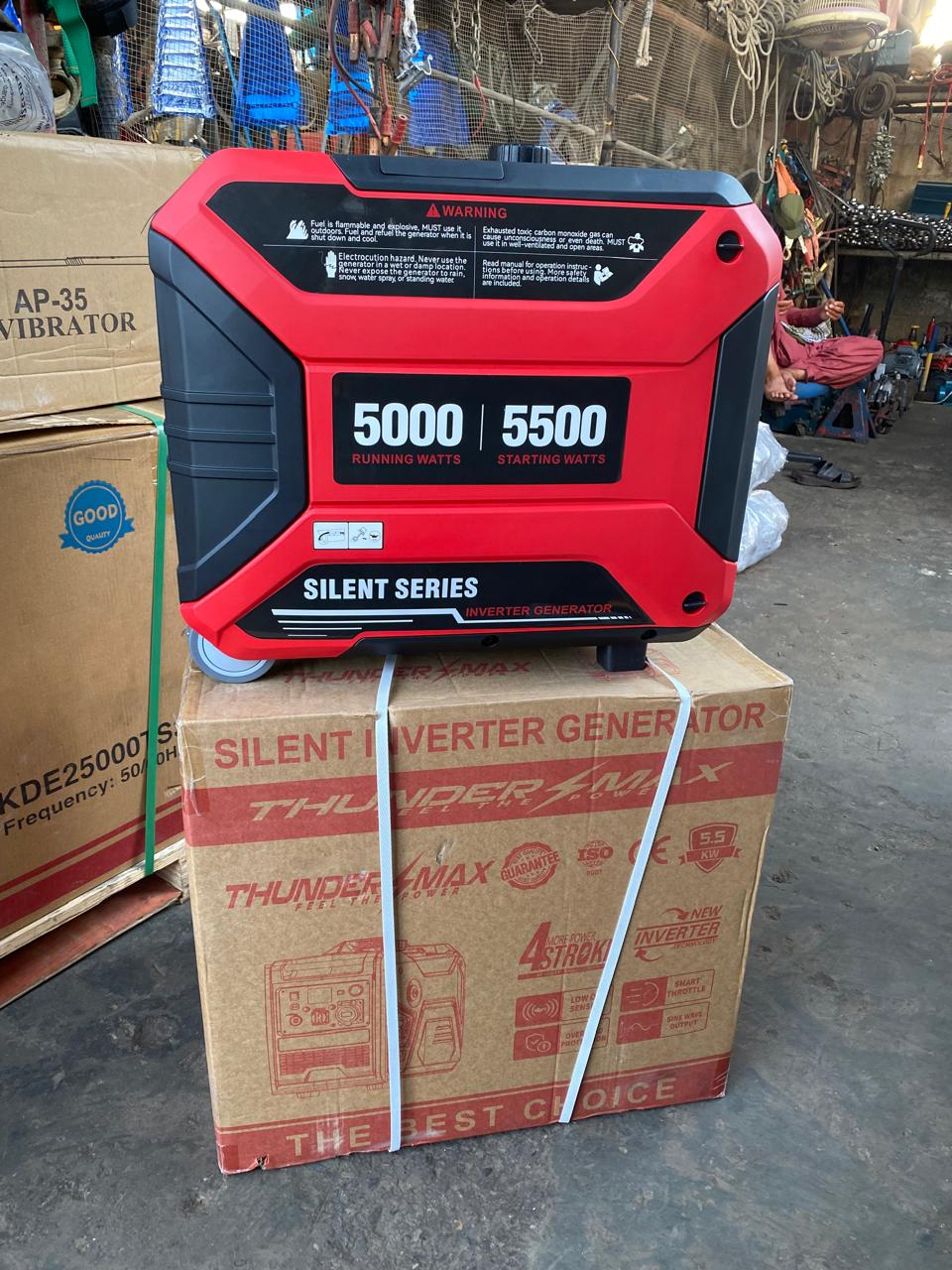 موتور برق بنزینی تاندر مکس 5500w thunder max اینورتری سوپر سایلنت