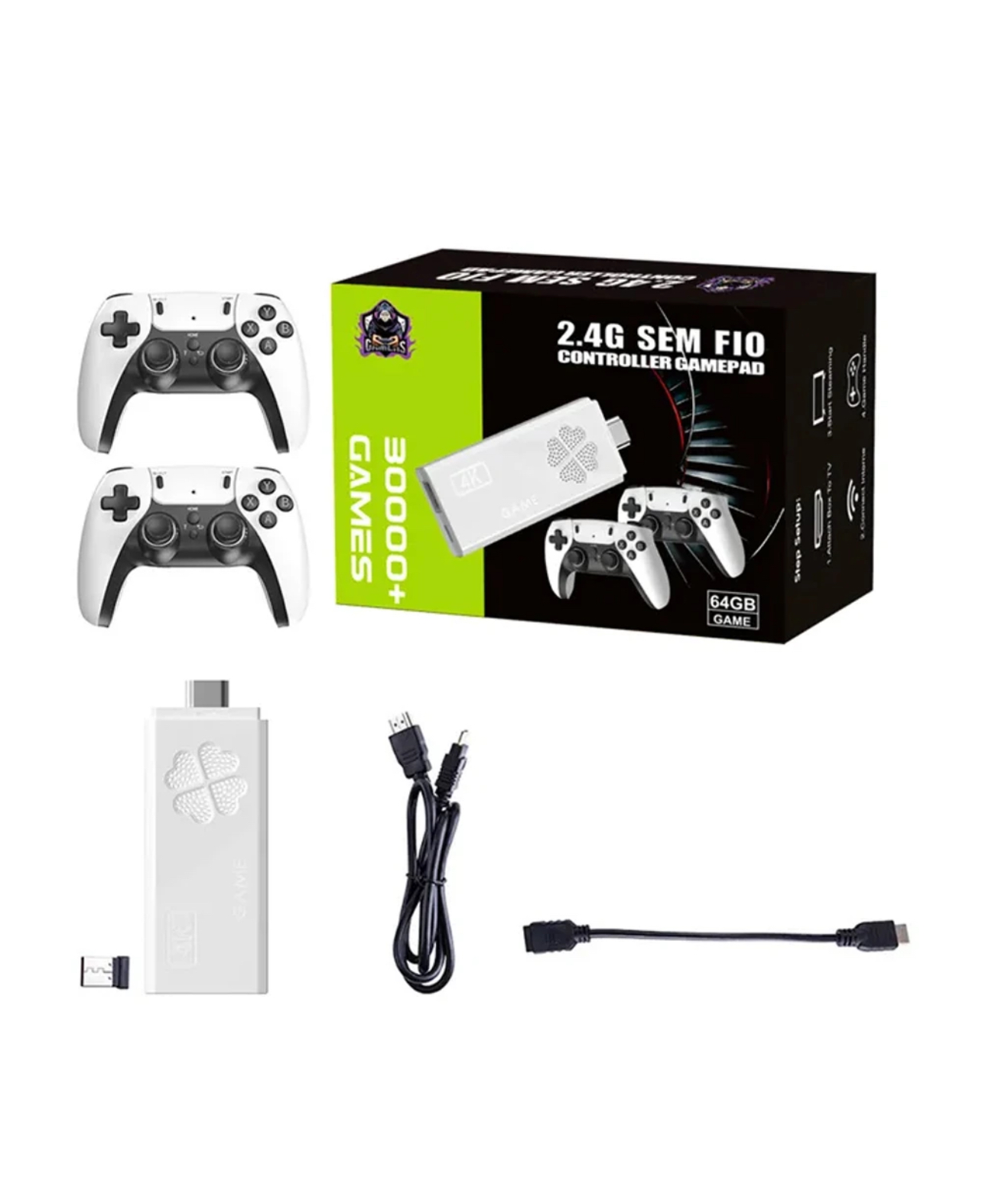 کنسول بازی گیم استیک مدل F10 با حافظه ۶۴ گیگابایت و ۲ کنترلر